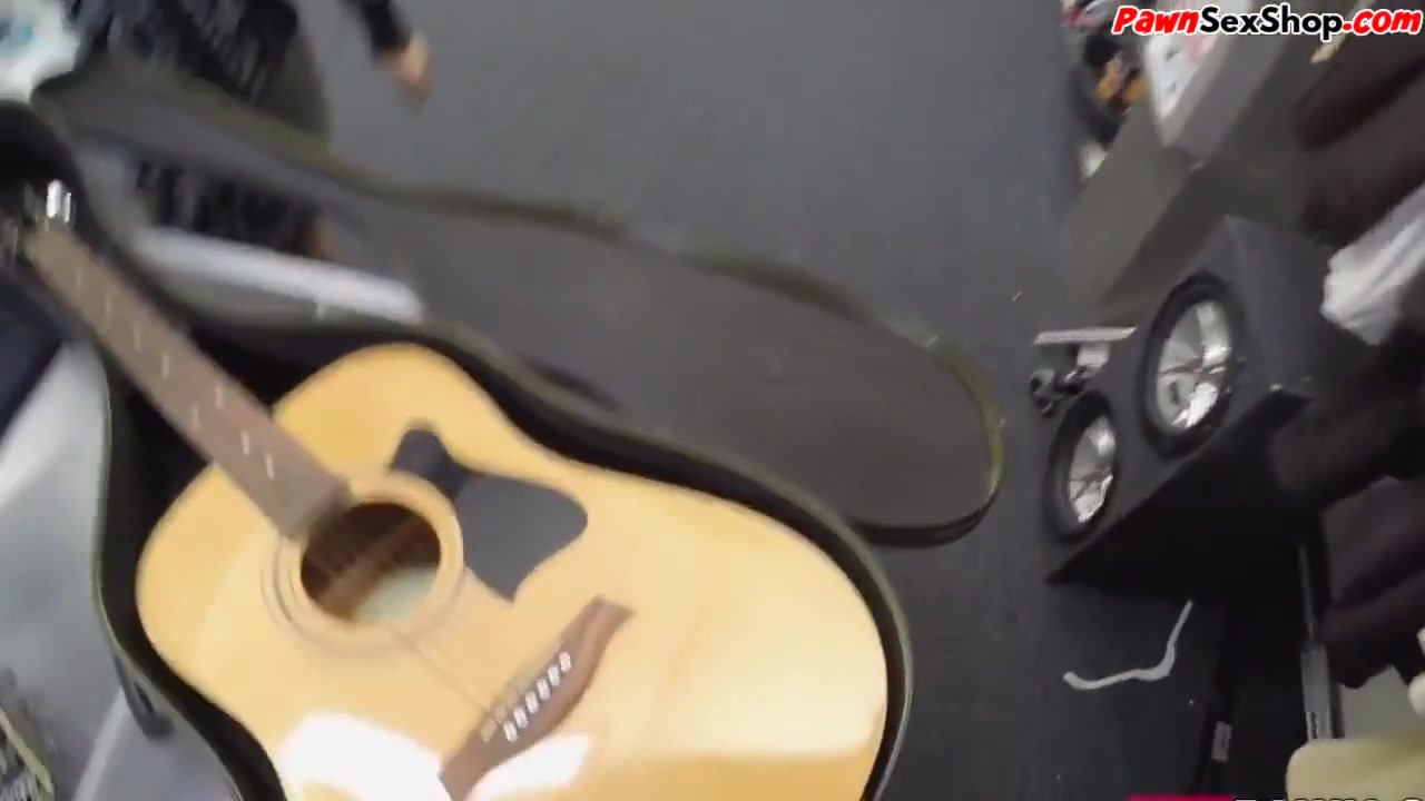 Guitar Customer Fucked And Facialized In Pawnshop Office