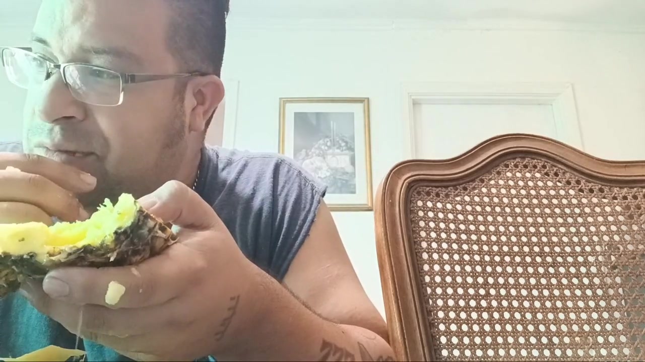 Eating Some Good Pineapple Yummy