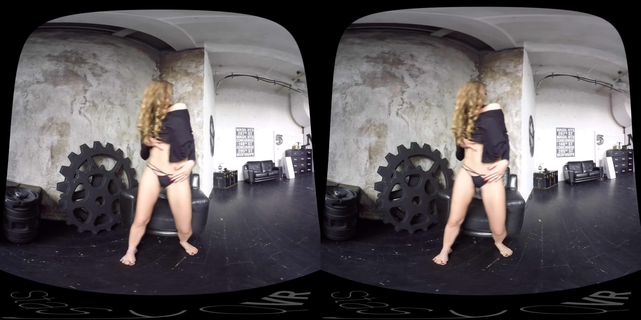 Petite babe Stasy Strips Off Her Jean Shorts - StasyQVR