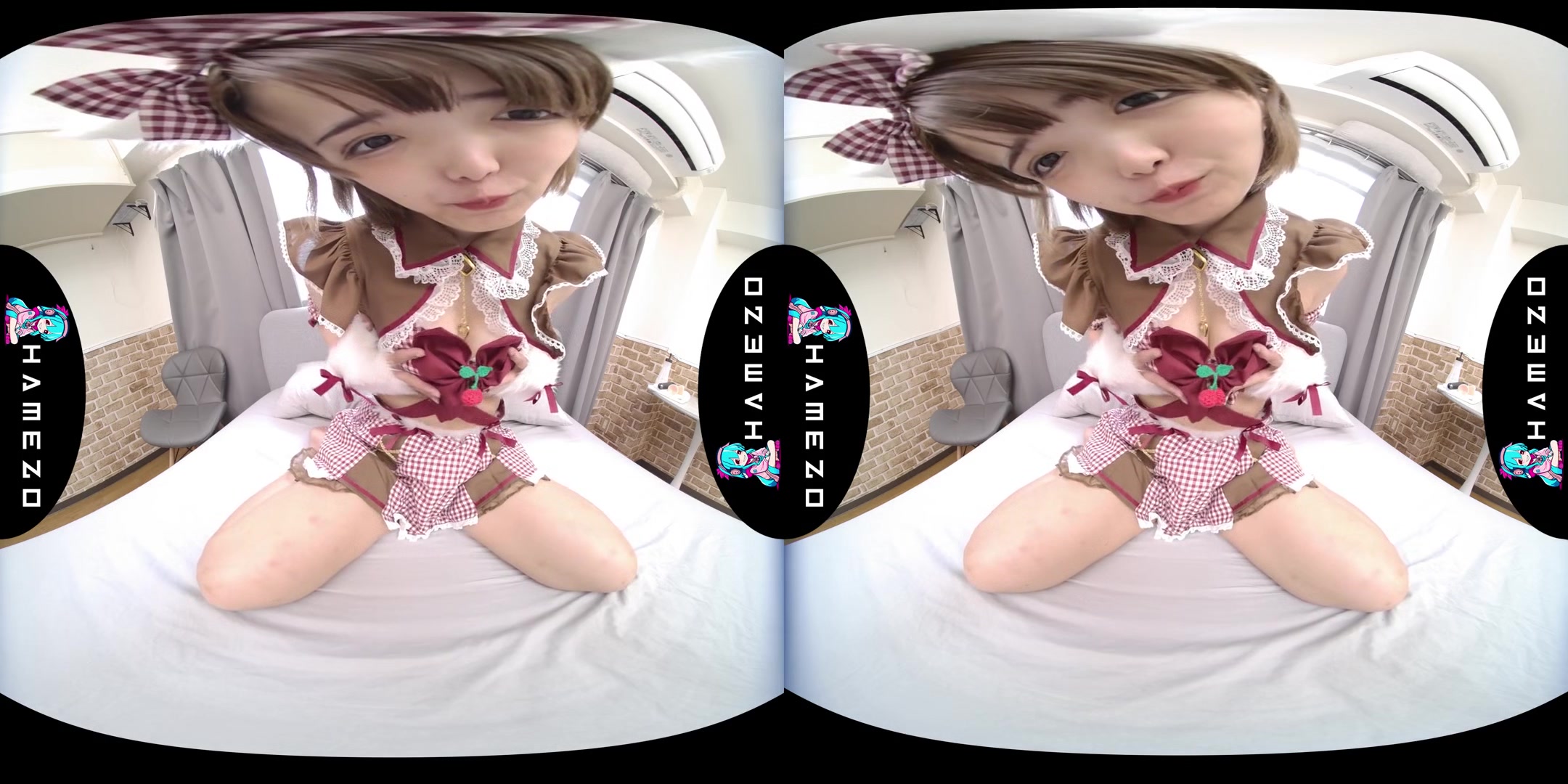 Japanese Cosplay 18yo teen Moka Akiyoshi Is playing with her pussy