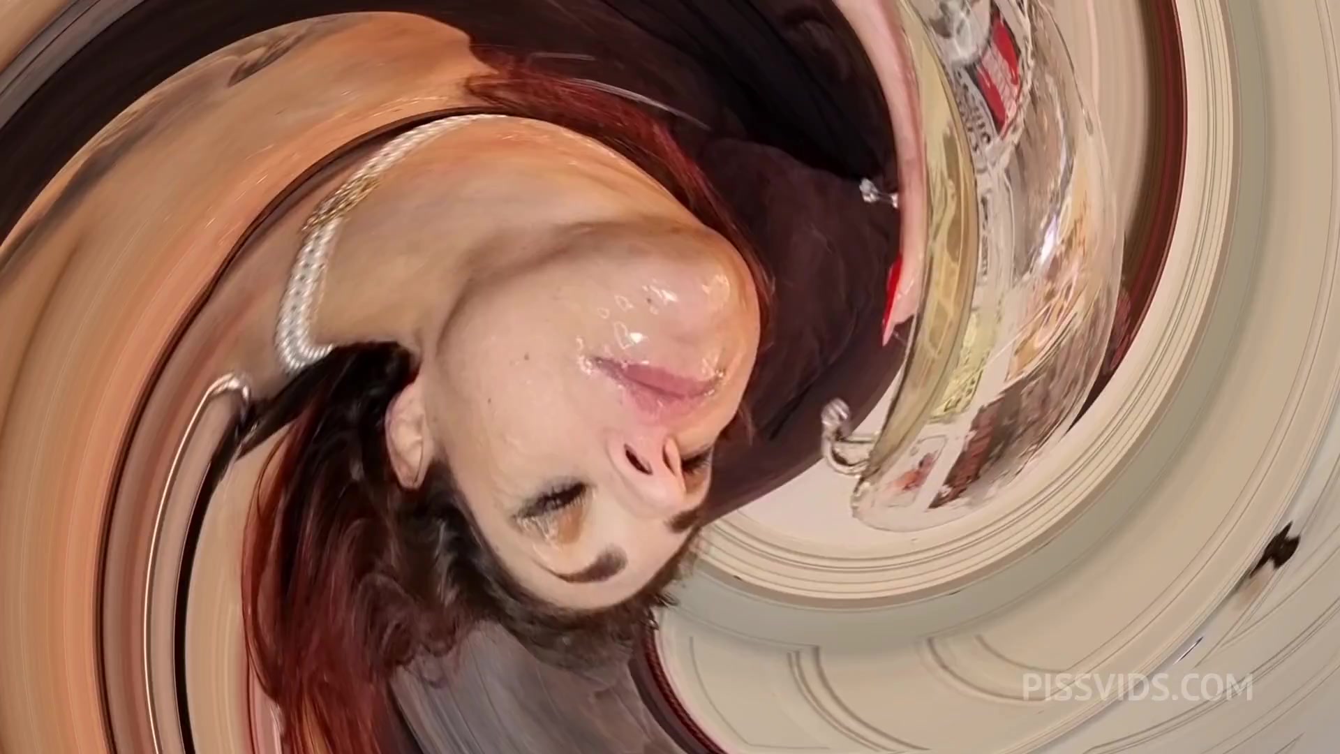 FIRST PISS Leila Botwin rough anal, BDSM, spanking, face slapping, piss & spit in mouth - PissVids