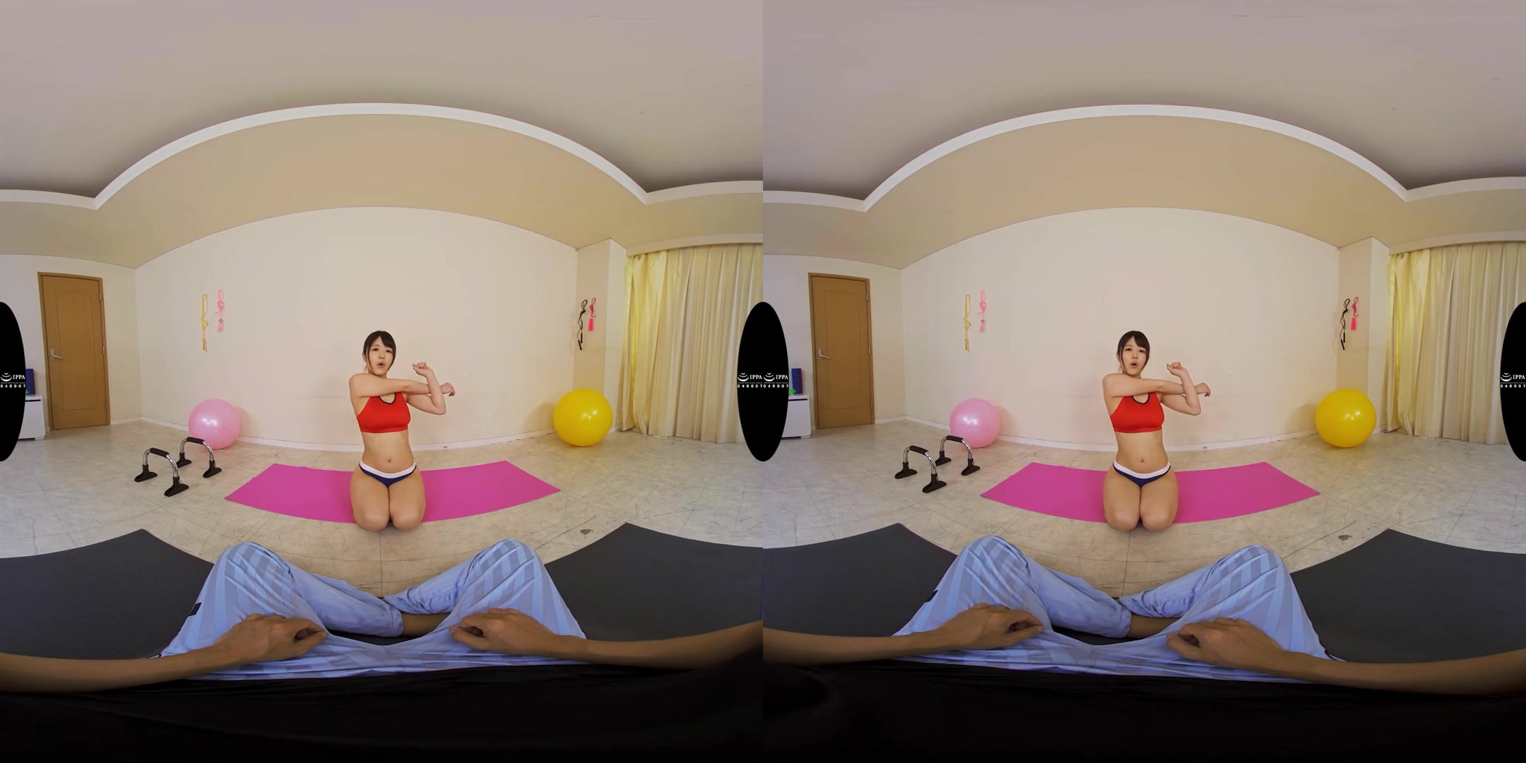 Exposing Your Instructor' Big Busty Breasts; Workout with Big Tit Japanese Babe