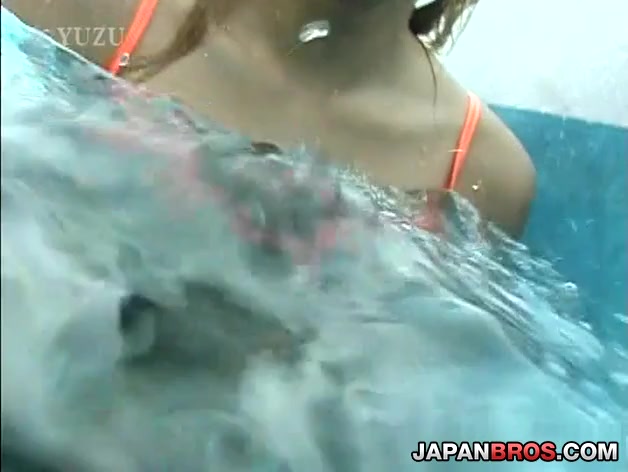Japanese dames have cans fondled in water