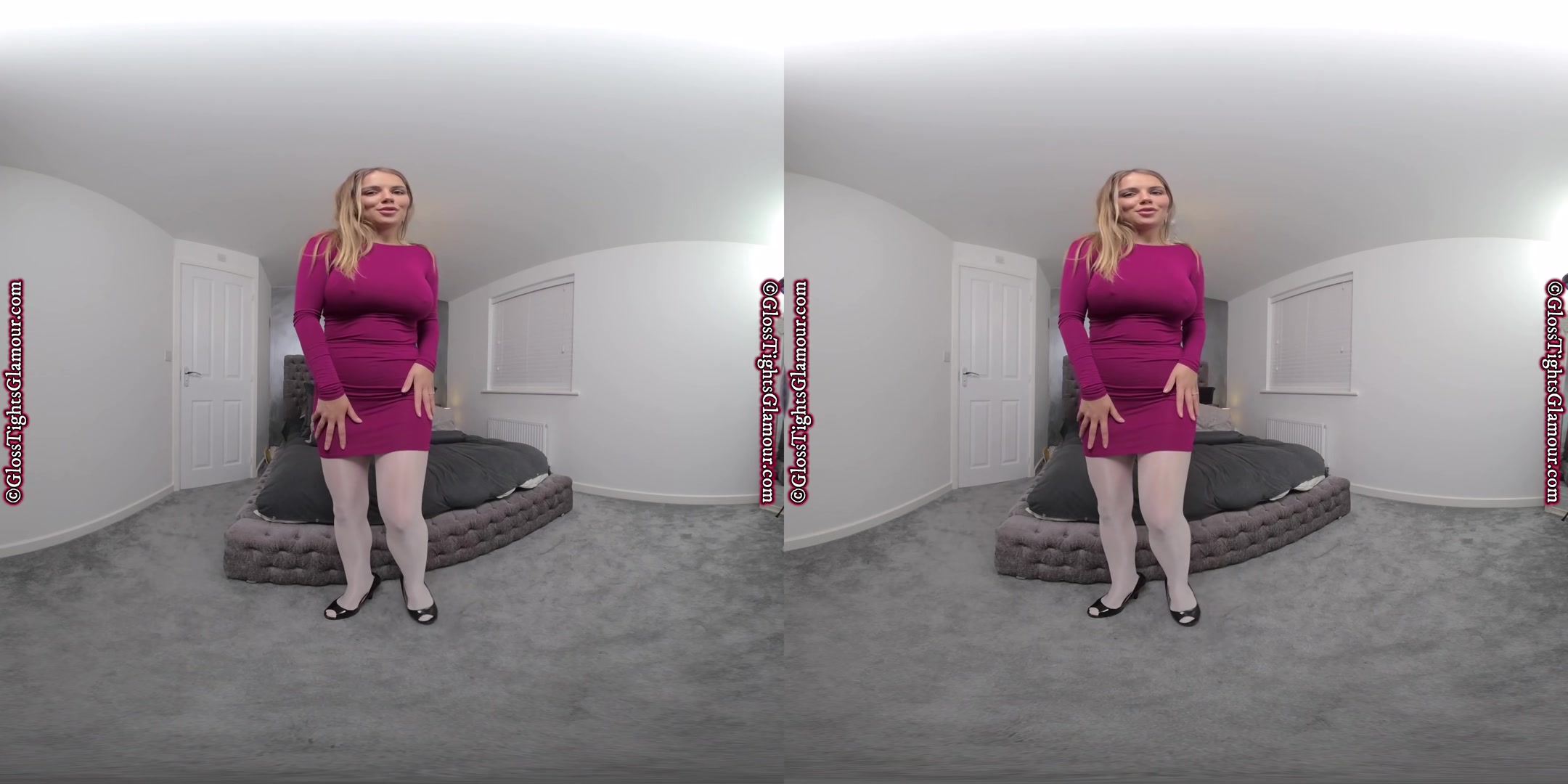 White Tight JOI - GlossTightsGlamourVR