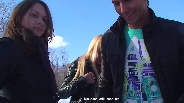 Outdoor bj and fuck with gorgeous blonde