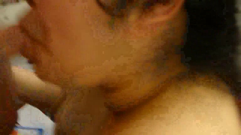 Ambitious babe swallows cock fully dressed before