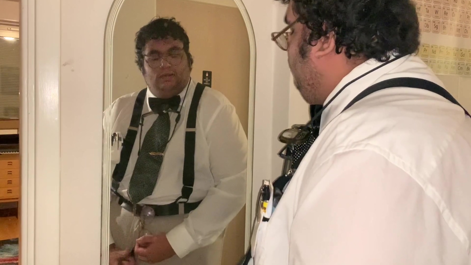 Nerd In His True Form Admiring Himself