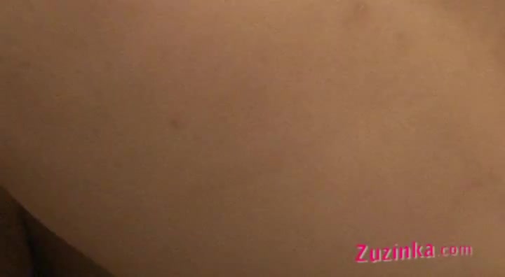 Zuzinka does blowjob on a taped guy
