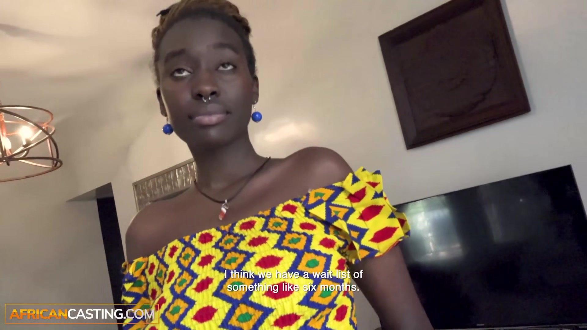 Amateur African model shows her cowgirl riding skills at casting!