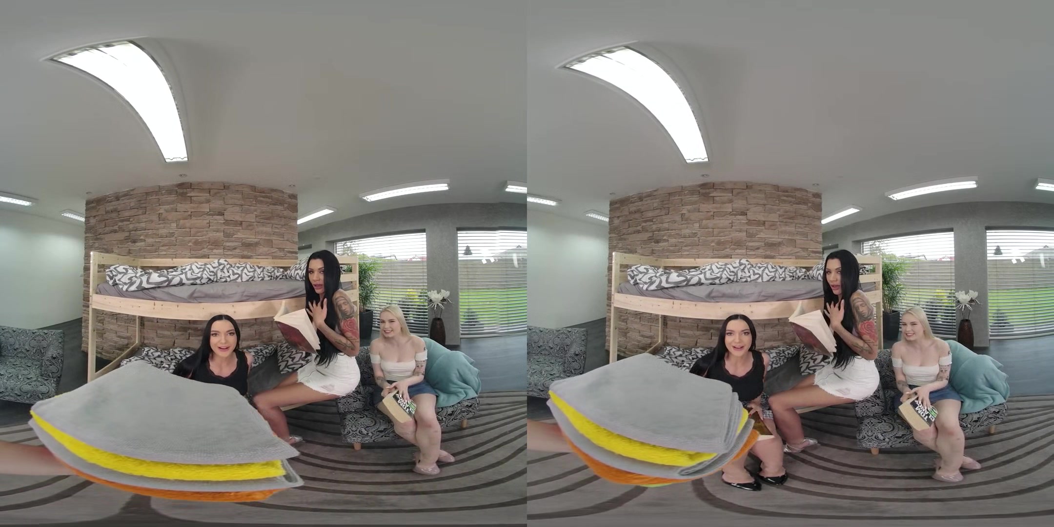 College Roommates: Foursome Orgy; MFFF Pornstar Foursome HD VR POV