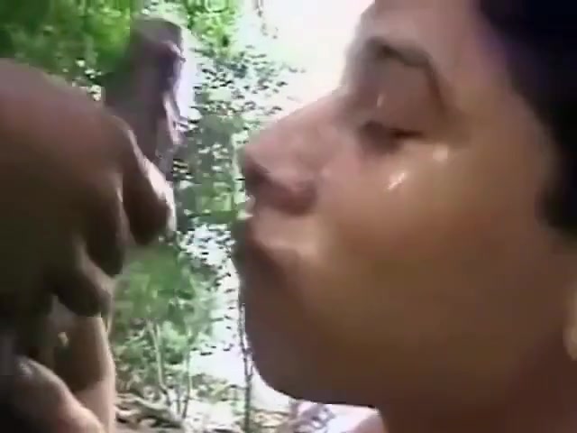 Latino Couple Has Great Day In Forest