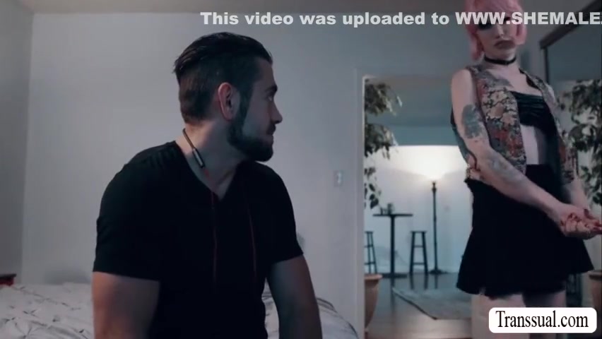 Lena Moon - Busty Shemale Lets Her Sad Stepbrother Bang Her Wet Ass