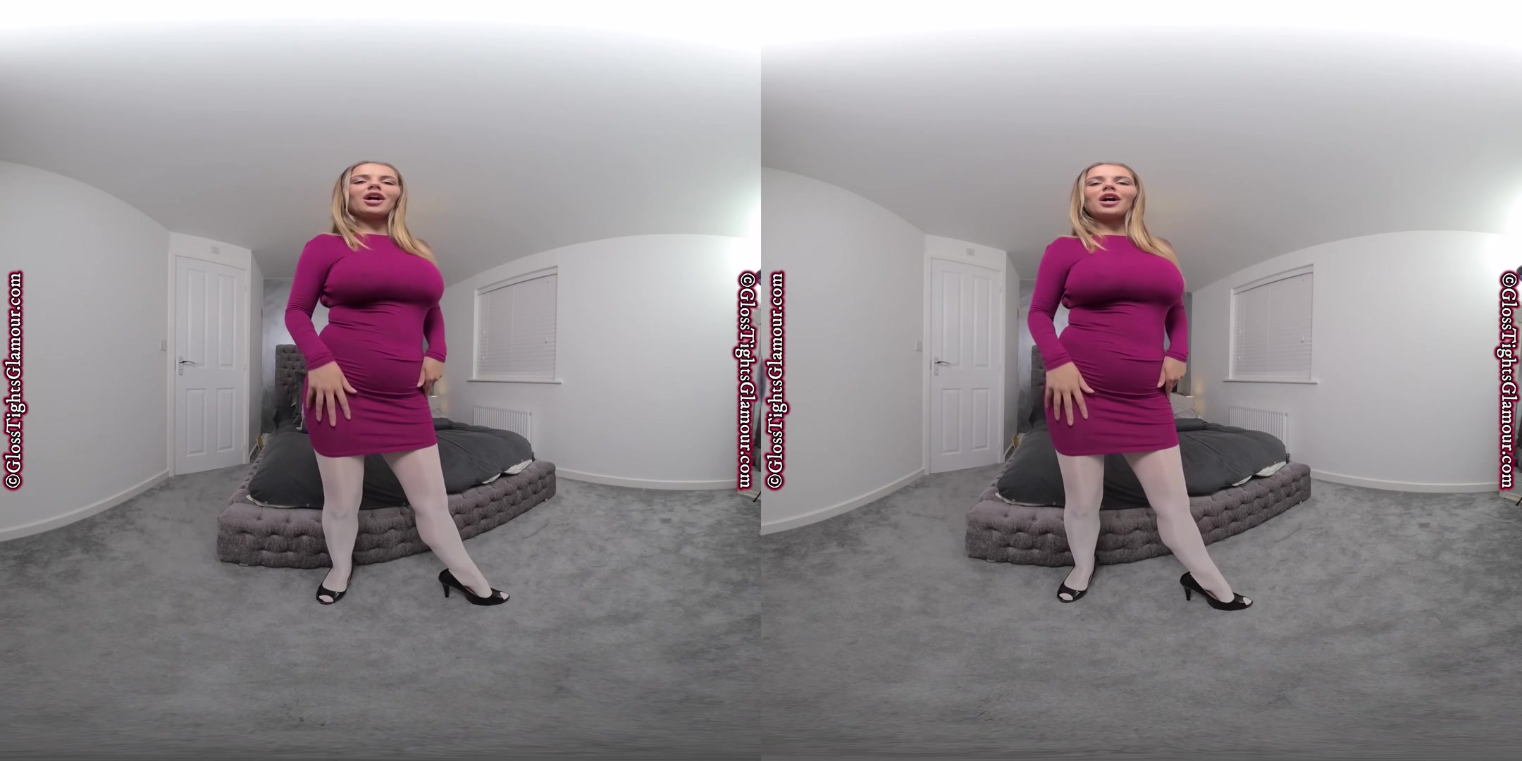 White Tight JOI - GlossTightsGlamourVR