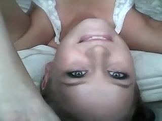 Naughty young pair having fun filming a sex show on webcam