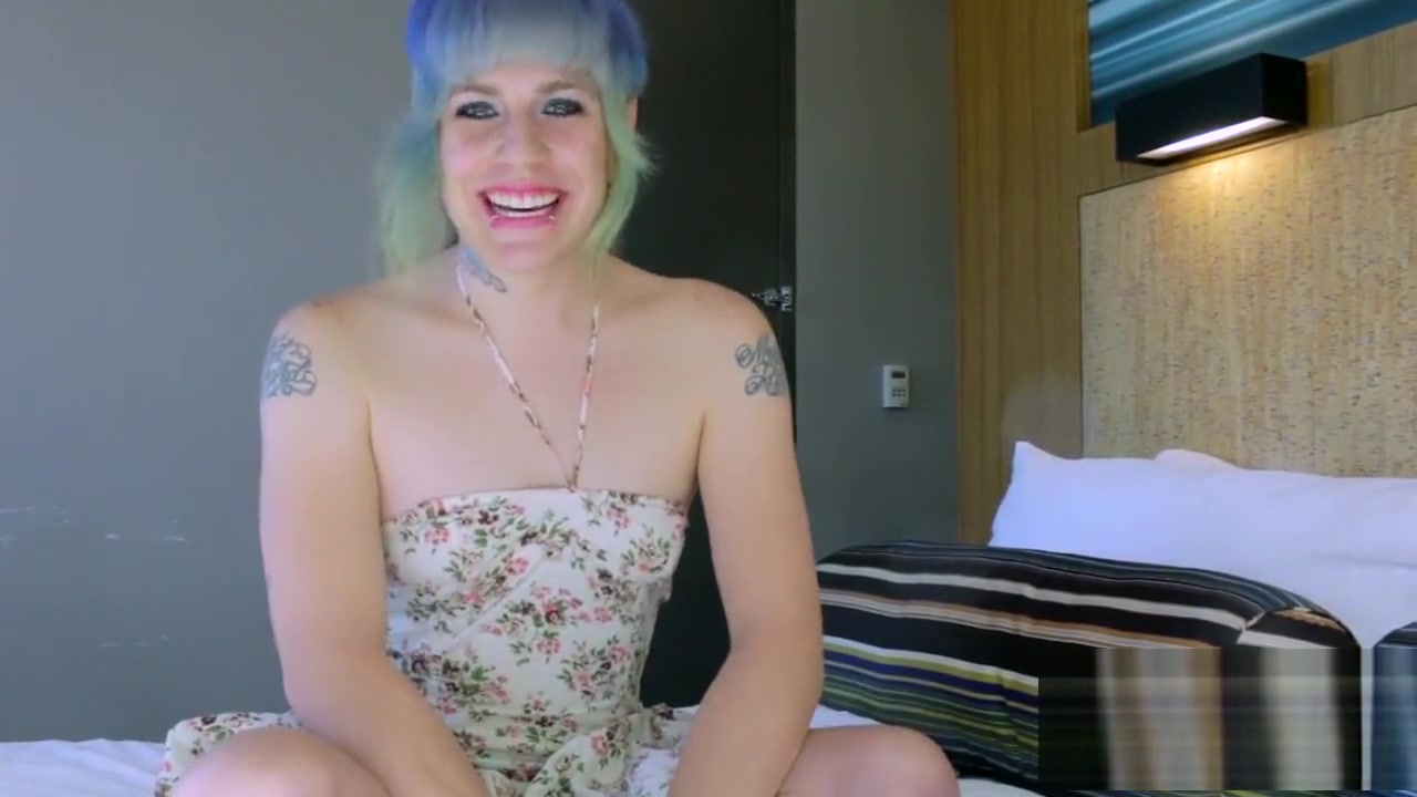 Alt femboy beauty toys her ass and jerks off