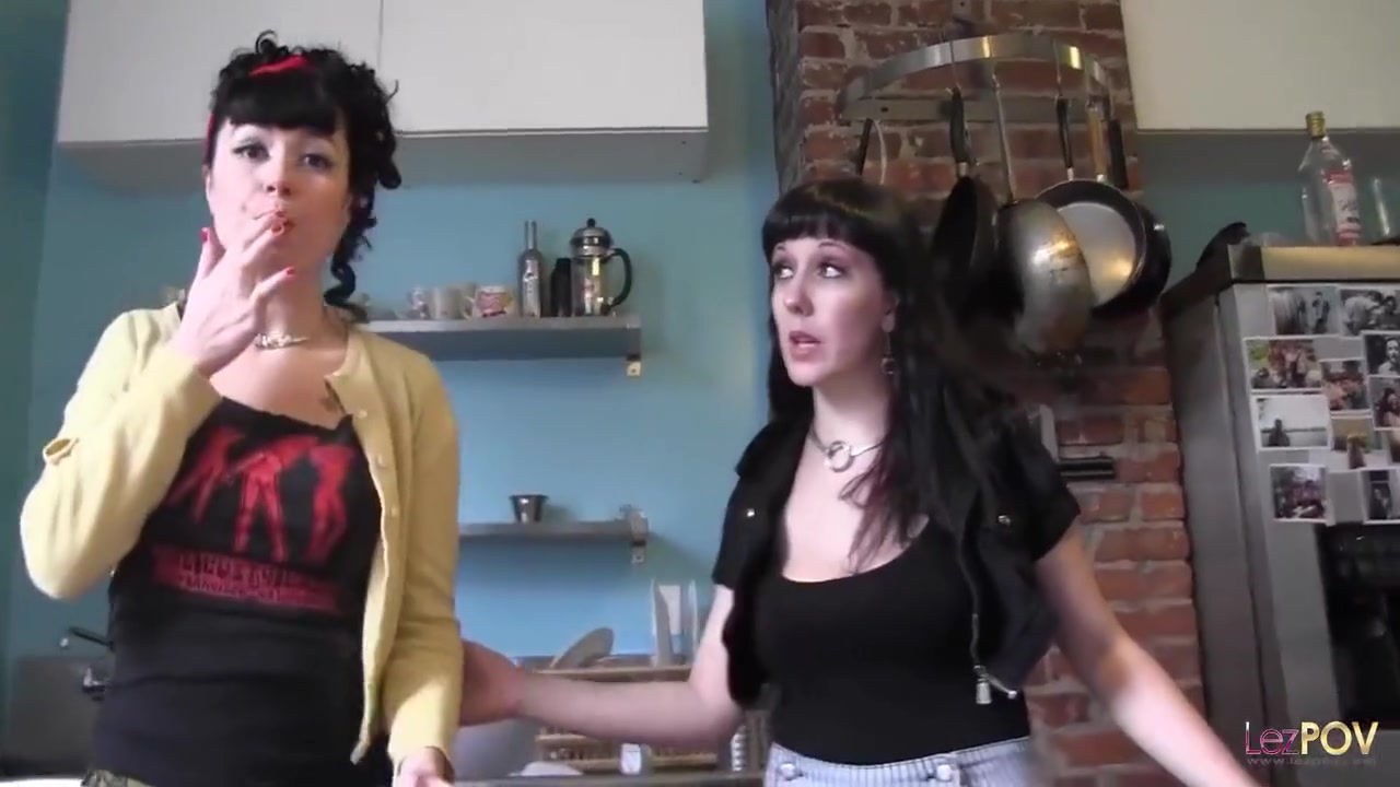 These Nasty Lesbians Use All Sorts Of Kitchen Appliances But In The End Settle Down With A Dildo