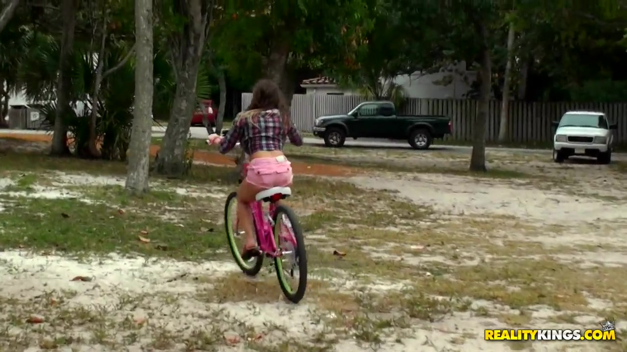 Rachel, Chloe and Molly ride bicycles and fuck