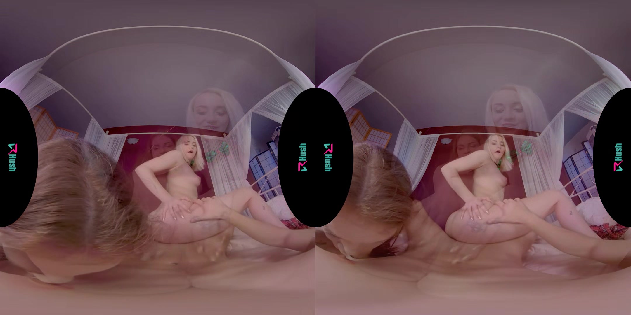 VRHUSH Naughty Christmas threesome with Marilyn Sugar and Mila Fox
