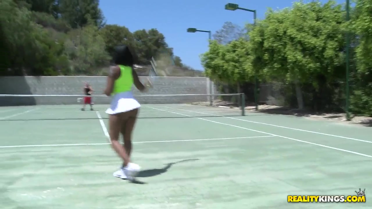 Hot black babe with ass plug gets drilled and creampied