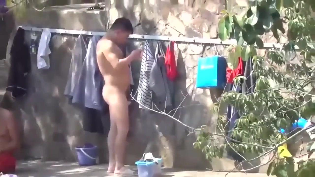 Muscle Daddy In Chinese Muscle Stepdaddy Naked Swimming At Lake 03
