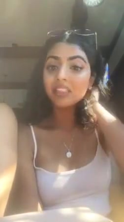 Indian girl talking on livestream