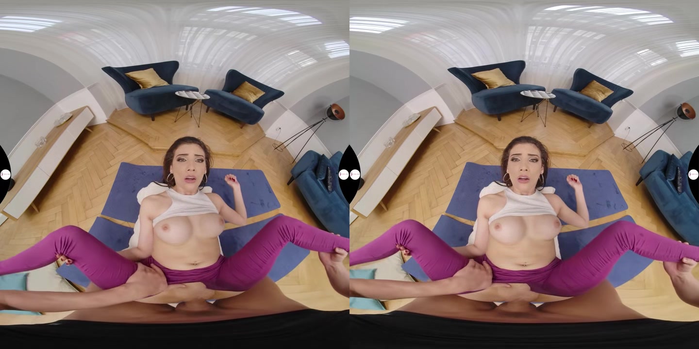 Sexy Latina gets Horny During Yoga Training - YogaVR