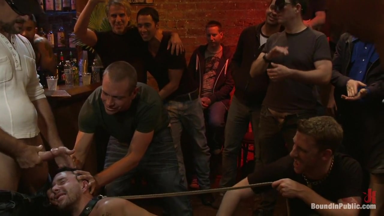 Gangbang and cum for a stuck up go-go boy