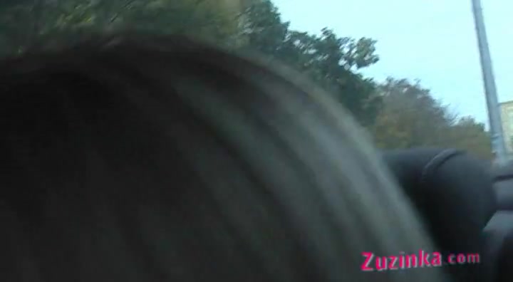 Zuzinka having sex in a public parking in Prague