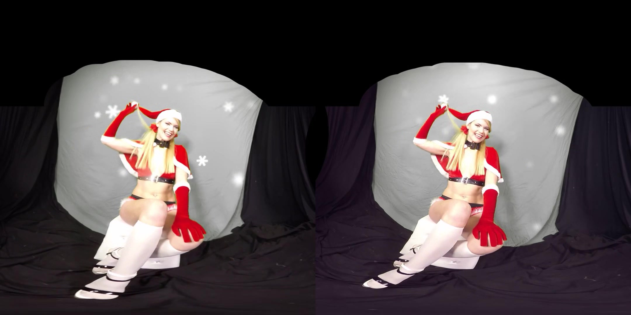 455 - Izzy Delphine; Solo Babe Christmas Special Stripease and Masturbation