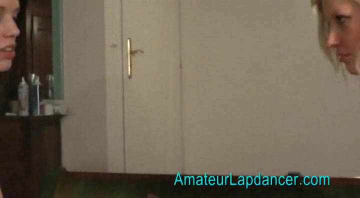Horny czech lesbians in lapdance and blow job action