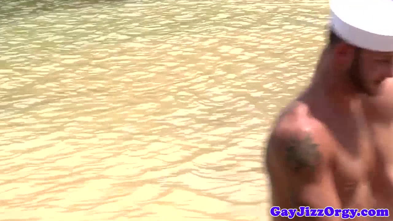 Semen loving sailor studs unloading bukkake