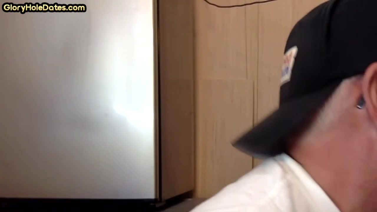 Gloryhole BJ DILF gets fucked in bareback loving ass at home
