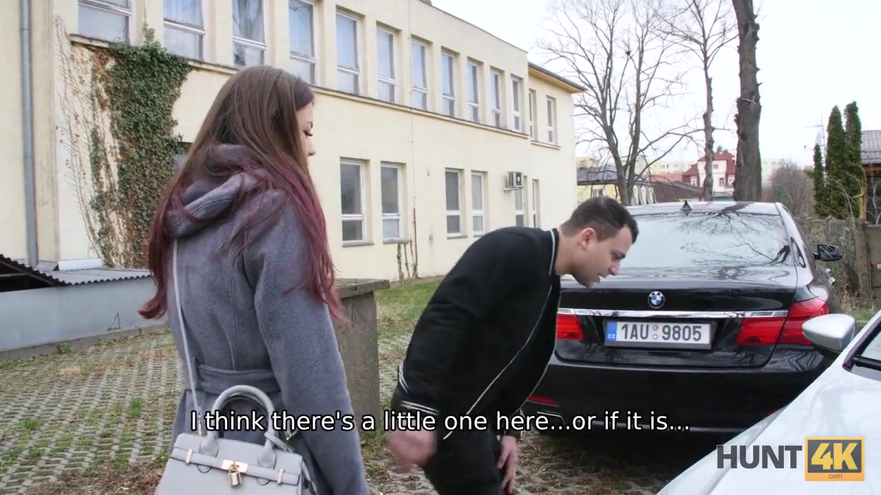 HUNT4K. Poor man can’t pay for car but his GF can give sex services