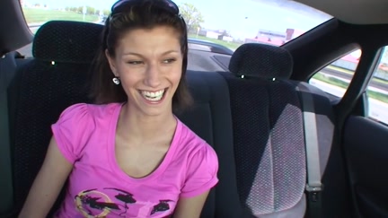 Beauty sucks in the car in front of everyone