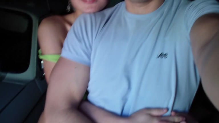 Sexy non-professional girlfriend sex on car boot and pissing