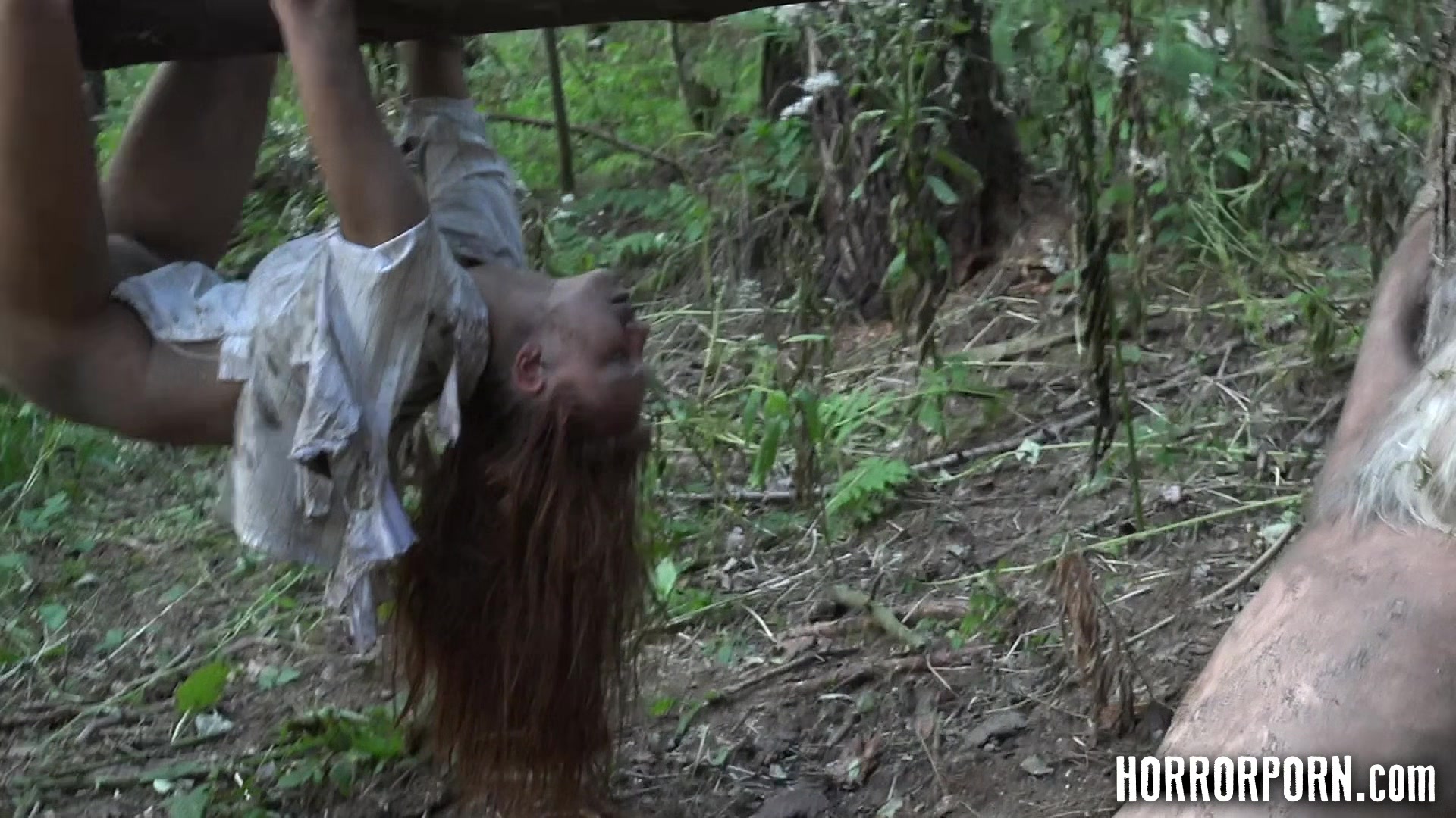 HORRORPORN Dirty teens 18+ fucked in the wood