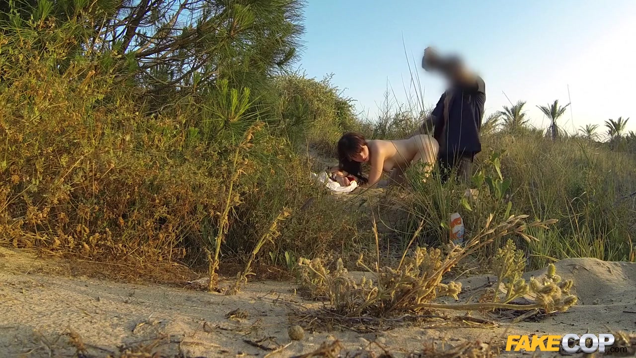 Luna in Cop Fucks Cute Girl on Nudist Beach - FakeCop
