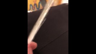 Teen soft piss in toilet