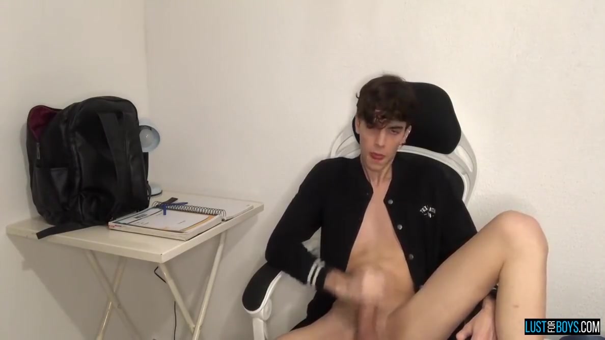 Cute Cums On His Homework While Jerking Solo With Henry Evans