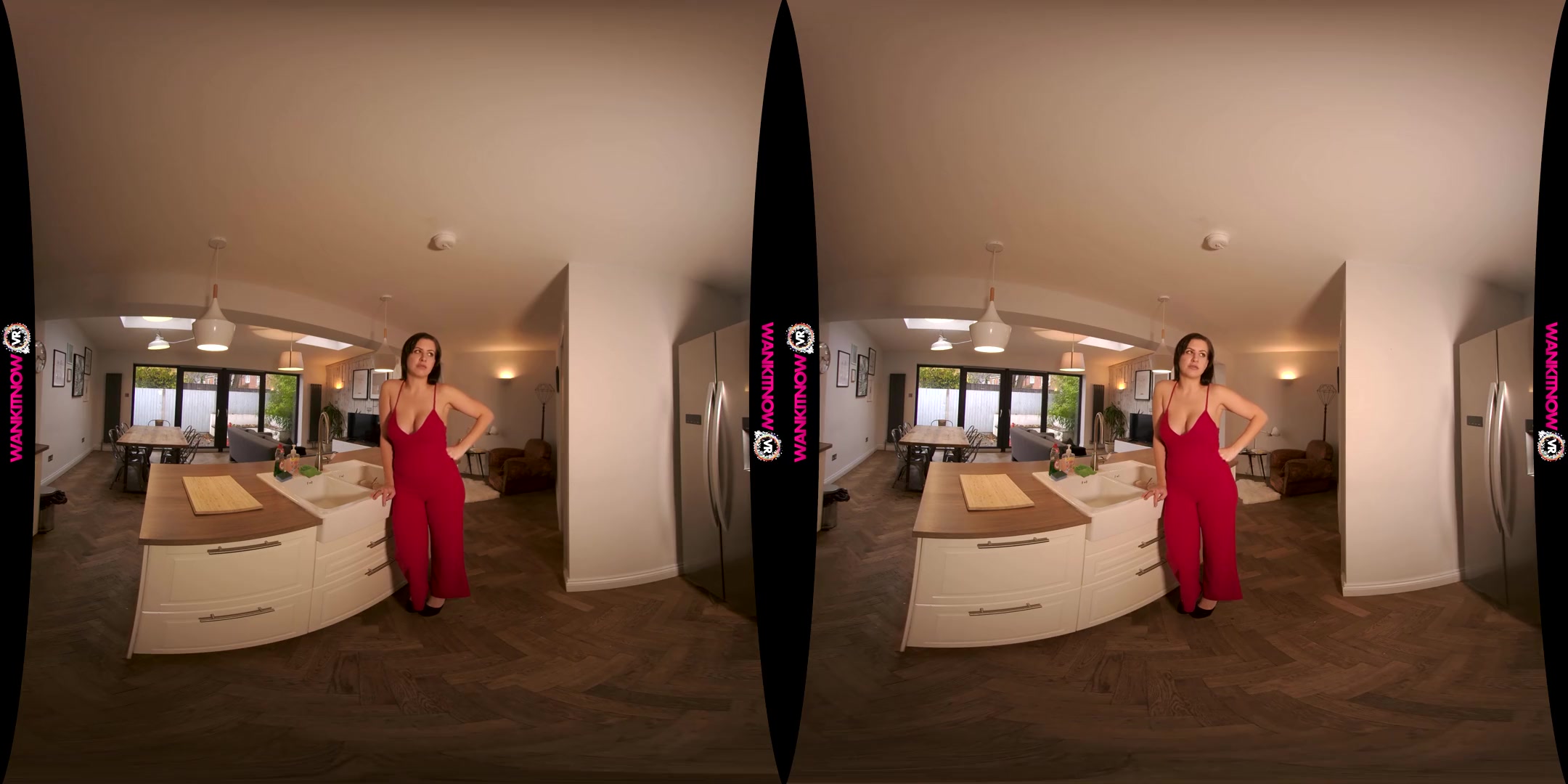 Red Dress - Big Tit Babe Solo - WankitnowVR - SexLikeReal