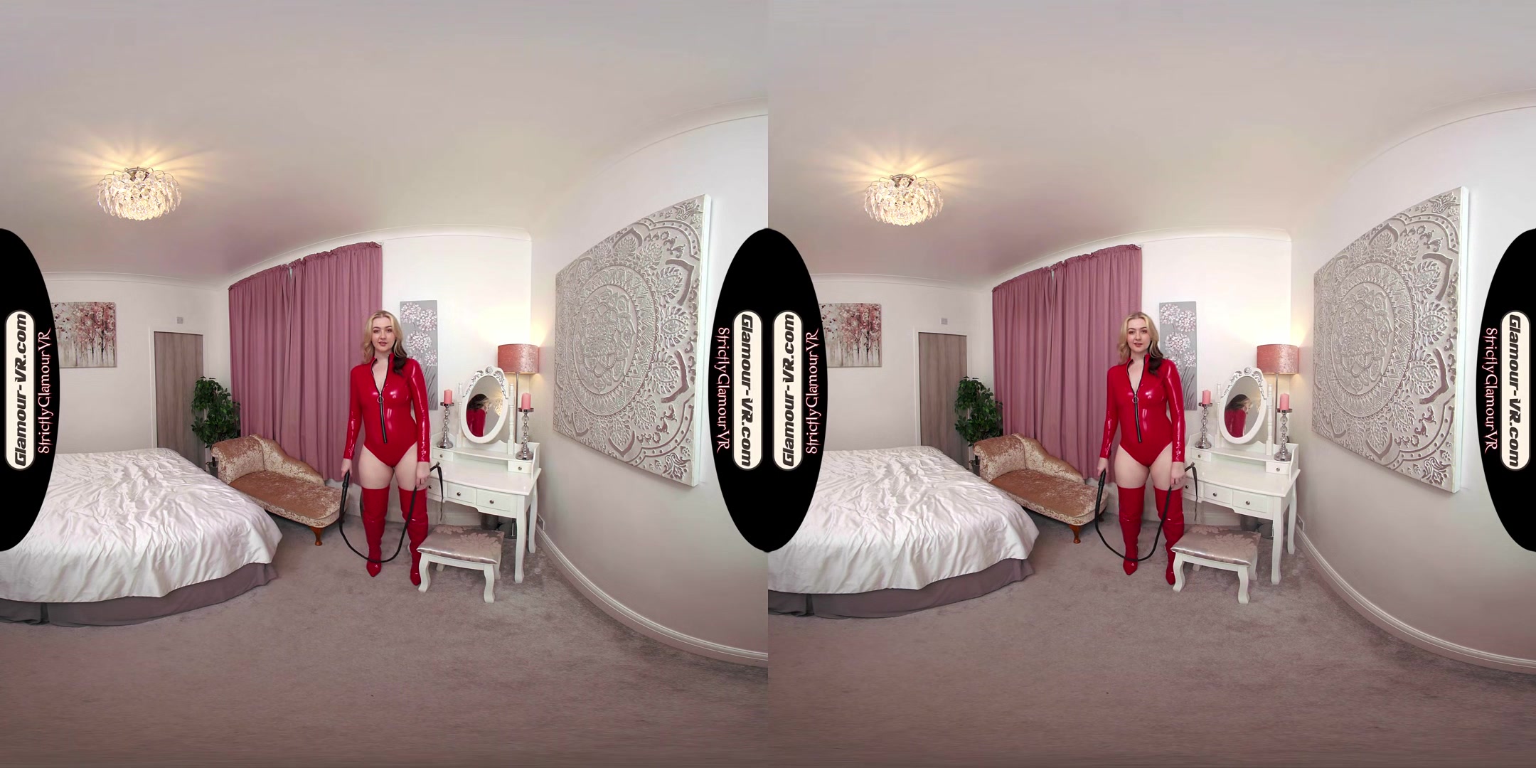 Em Yang Red Pvc Body Suit Tease & Reward Treat Joi - 8k Vr