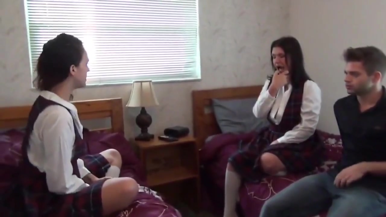 Stepbrother fucks his stepsis in front of sexy girlfriend