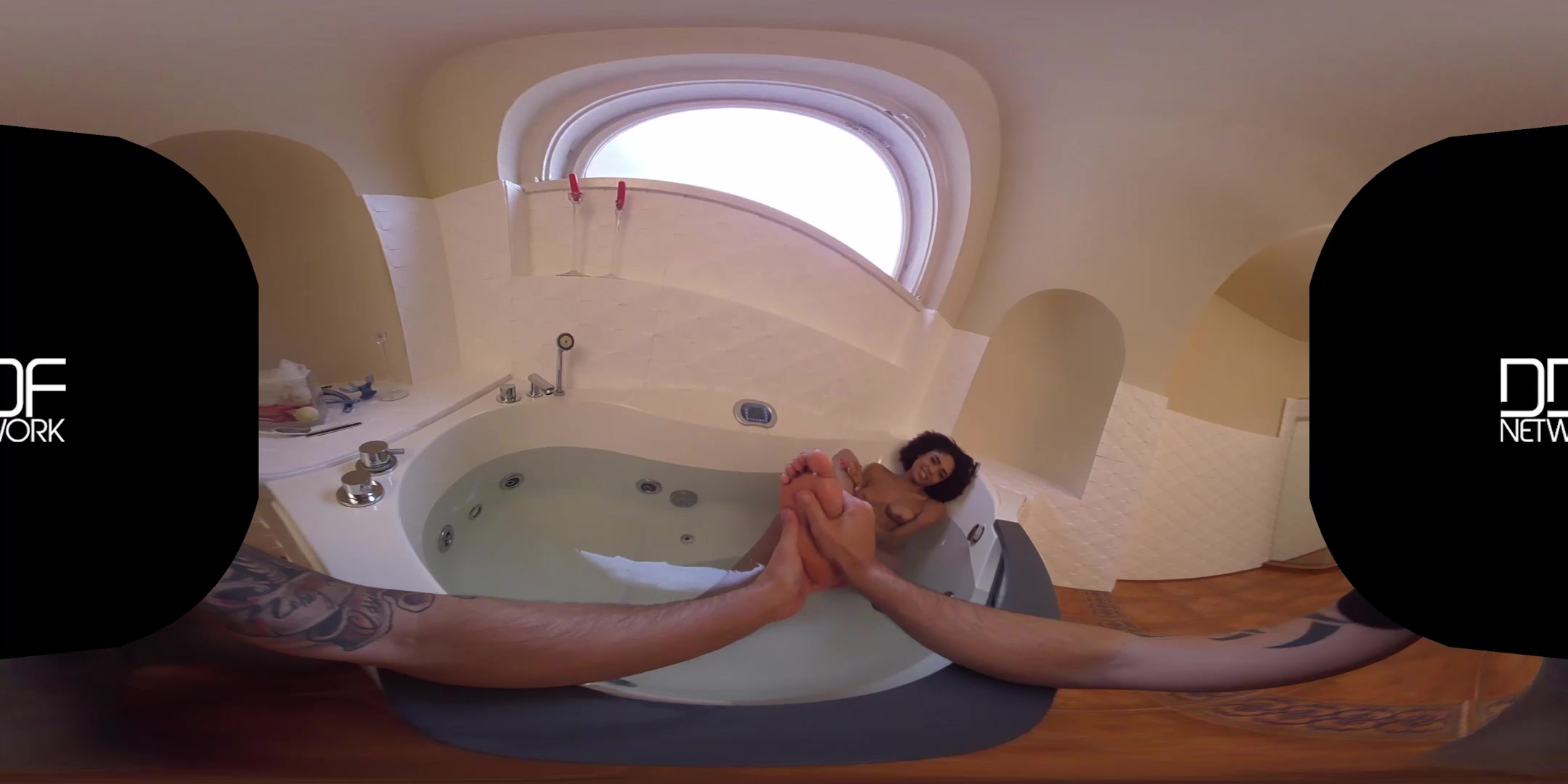 Intimate Pleasure: Breath-taking Slim Babe Gives POV Footjob - PornWorld