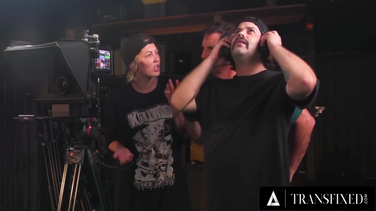 Two News Anchors Trans Get Fucked During Their Live Broadcast By Her Hot Producer - Avery Lust And Ariel Demure