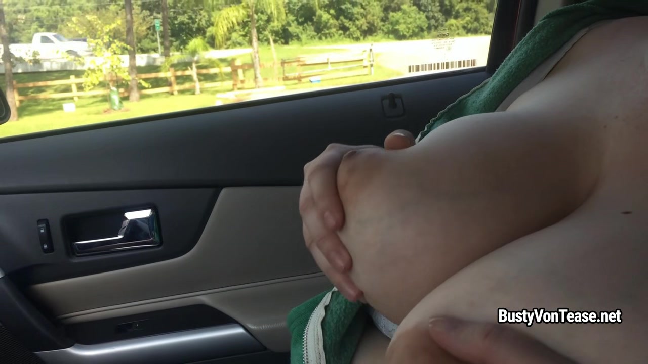 Busty Von Tease - Busty's Outdoors Adventure
