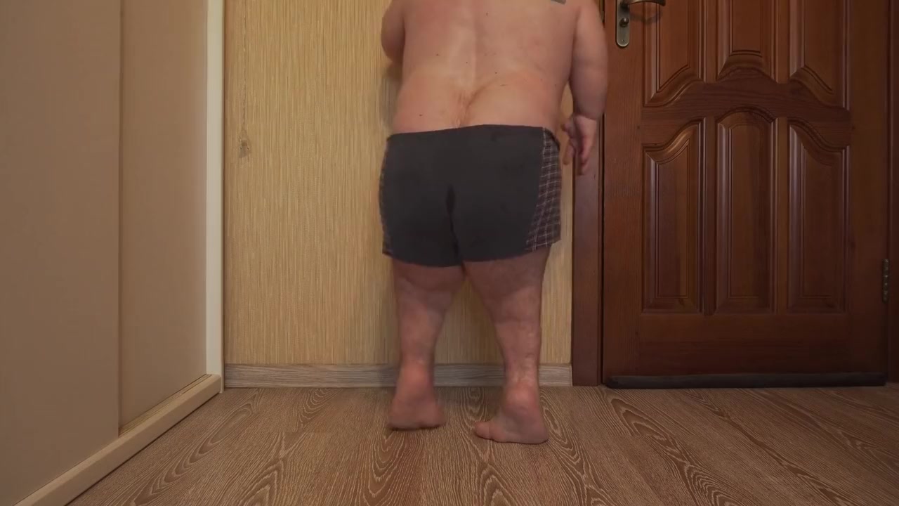 Midget Shows His Fat Ass In Panties And Without