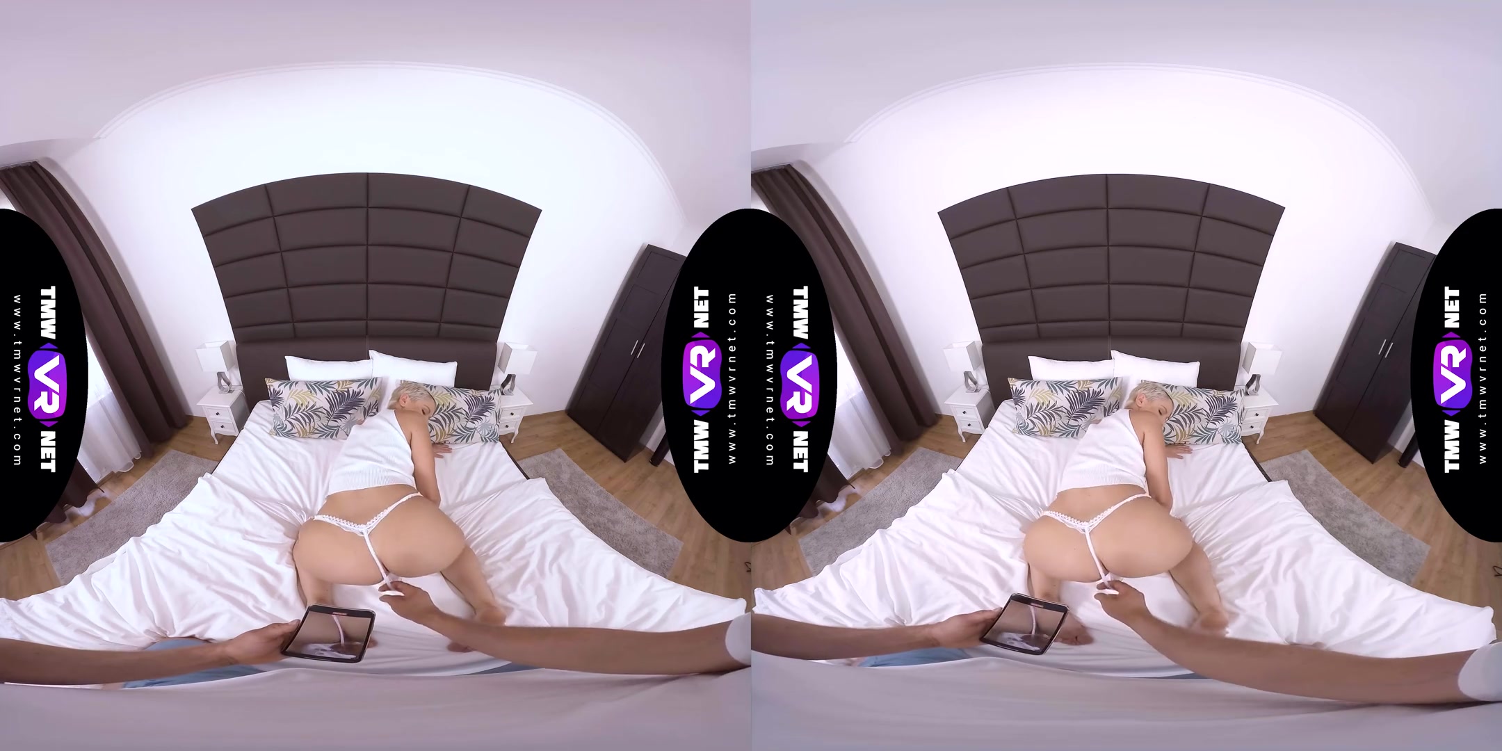 When Work And Pleasure Team Up; Short Hair Blonde Girlfriend on Camera