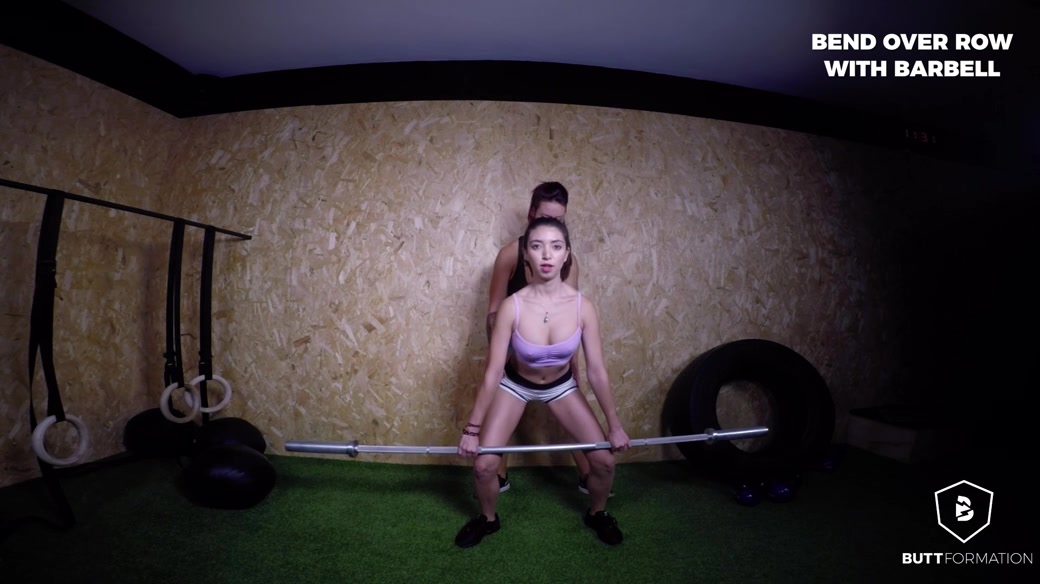 Anissa Kate Cassie Fire in Barbell workout - ButtFormation