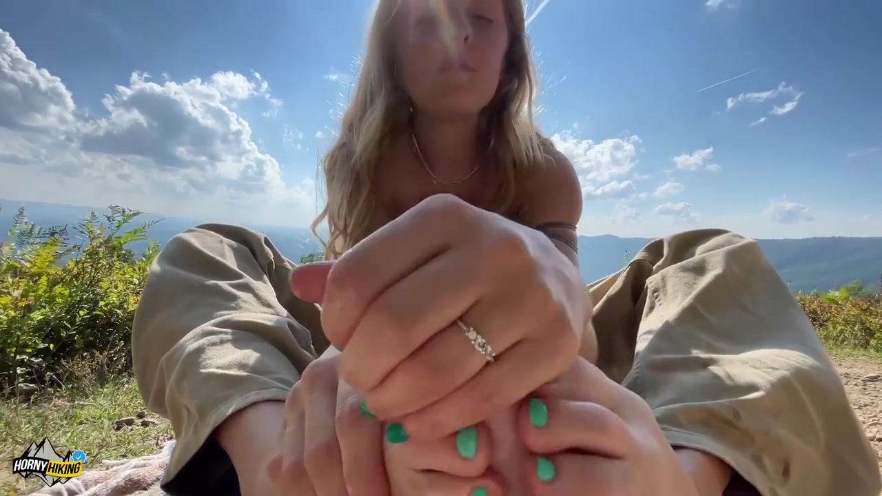 Horny Hikers! Cute Blonde Babe Gets Naughty O The Trail Pt1 Pov 4k - Molly Pills And Horny Hiking