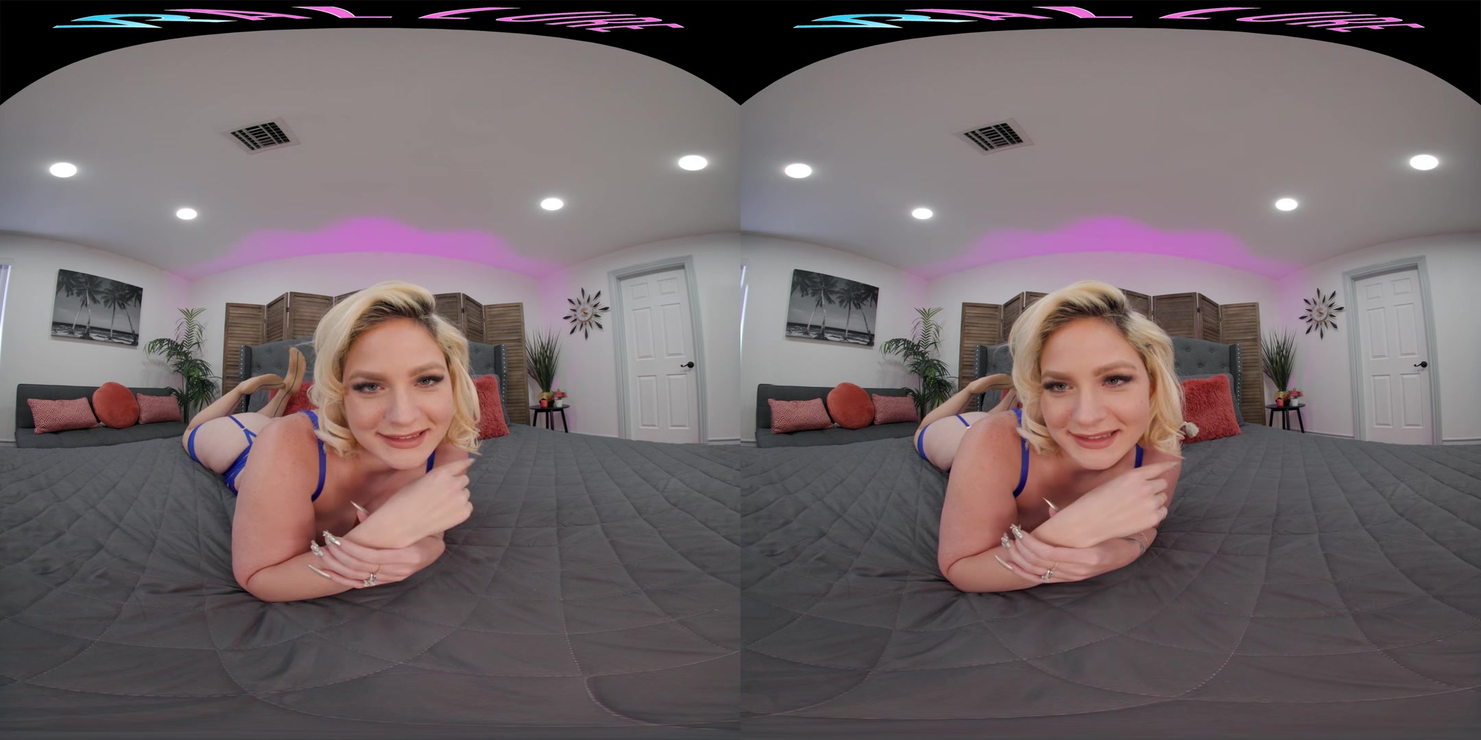 Naturally busty blonde gets off for you in virtual reality